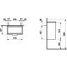 Шкафчик под раковину LAUFEN BASE, дверца слева, для раковины 8.1595.4, матовый белый 4.0210.1.110.260.1