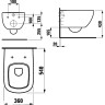Унитаз LAUFEN PALOMBA COLLECTION подвесной с LCC 8.2080.1.400.000.1